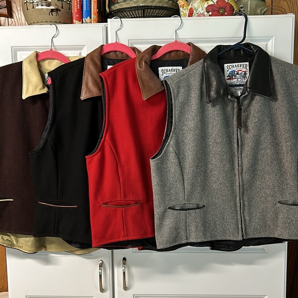 SCHAEFER OUTFITTER Jackets & Blazers - SCHAEFER 3 ladies wool vest’s Black,Red& Grey.  1 for $75 or 3 for $225. Firm